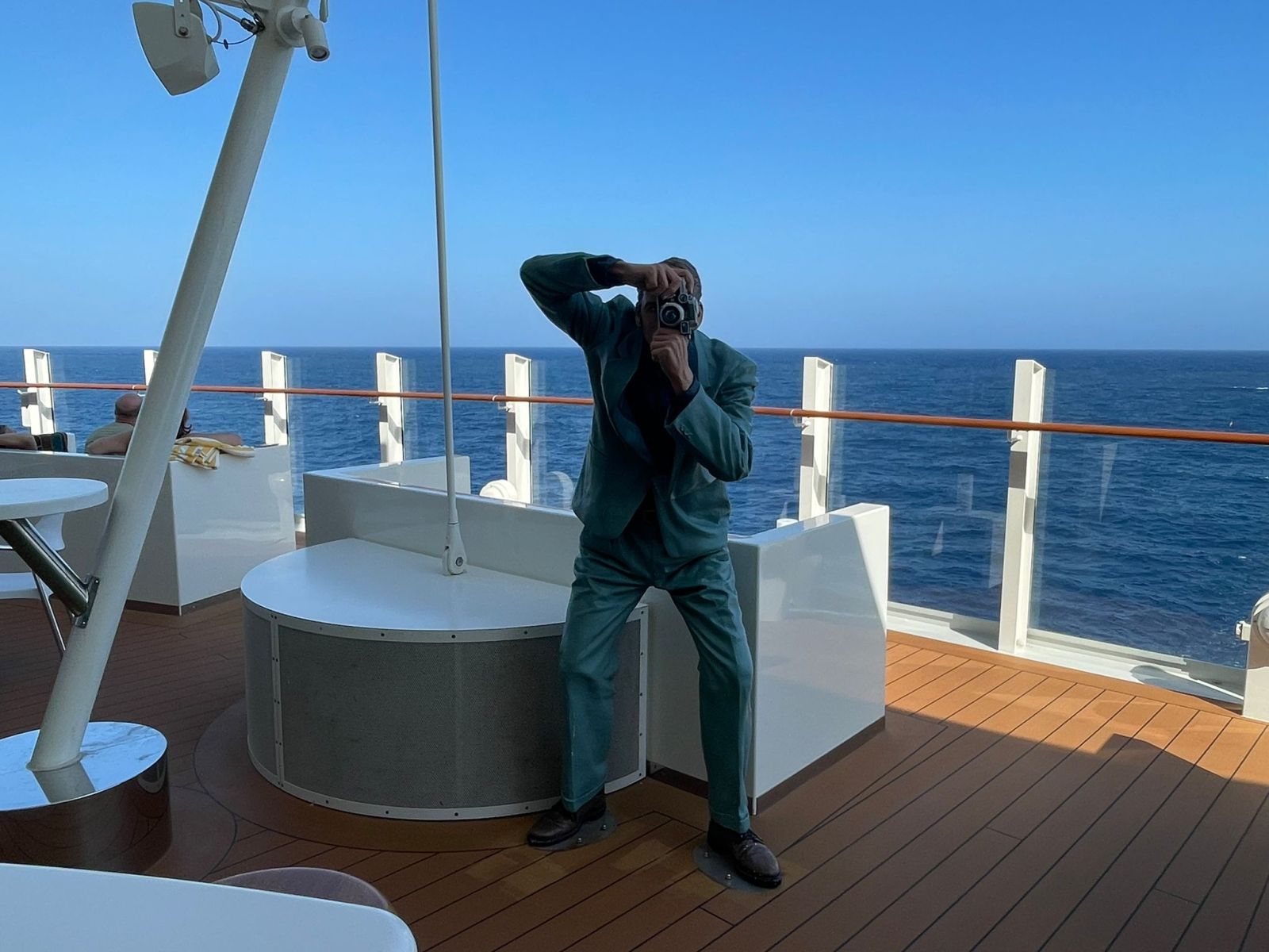 AIDA Cosma: Blick vom Sonnendeck auf das offene Meer