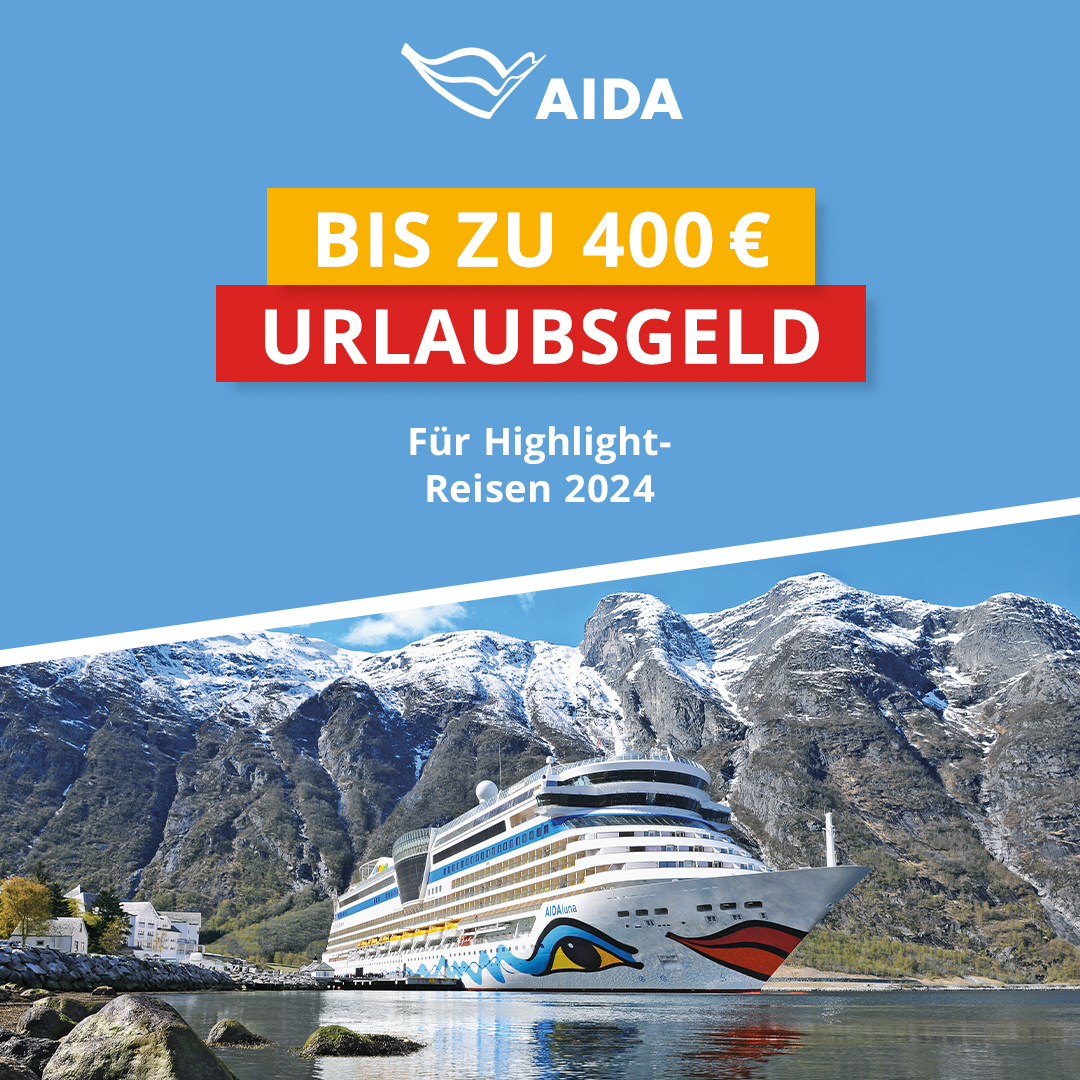 AIDA Bordguthaben Aktion nach und in Nordeuropa