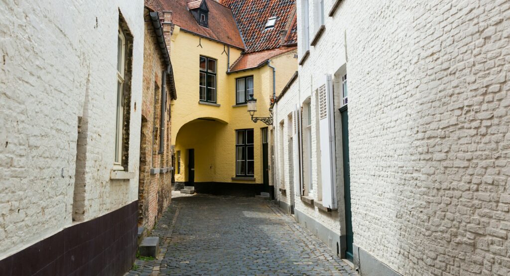Little street, old provincial European town